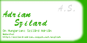 adrian szilard business card